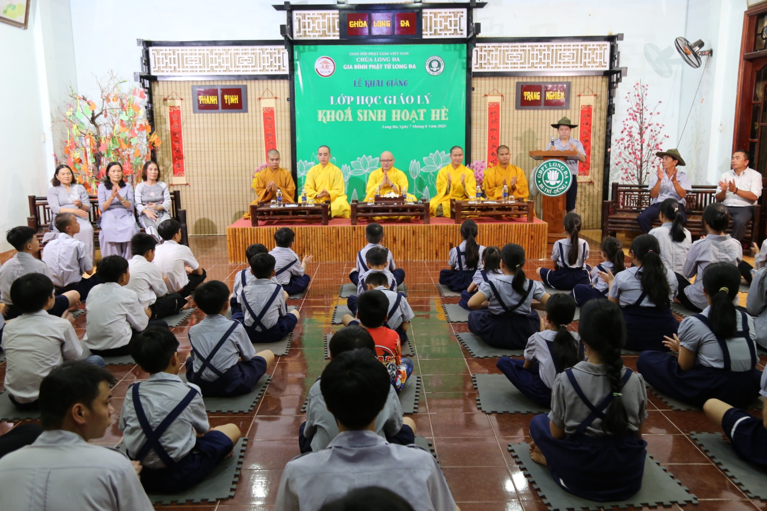 An Nhơn: Chùa Long Đa khai giảng lớp học giáo lý Khóa sinh hoạt Hè năm 2023